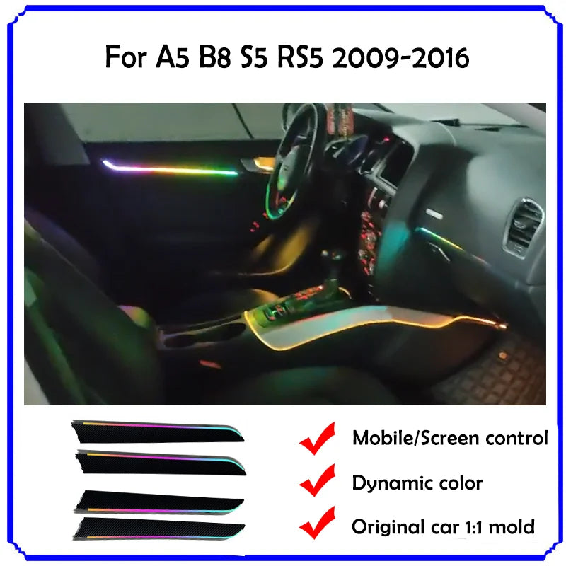 For A4 B8 A5 Q5 S5 Gialulimn Backlight RS5 2009-2016 Atmosphere