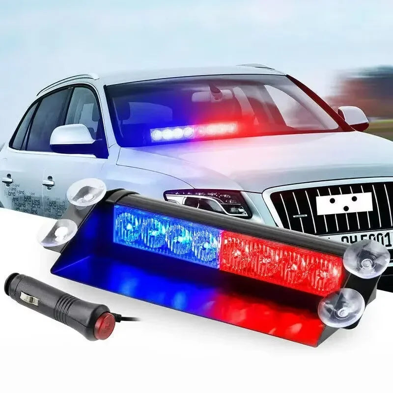 Strobe Flasher Windshield Flashing Warning Signal Red Blue