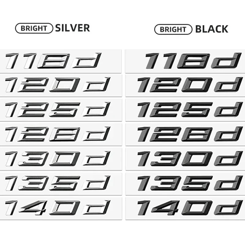 For E46 E90 E91 F30 G20 3D Trunk Sticker 116D 118D 120D 125D