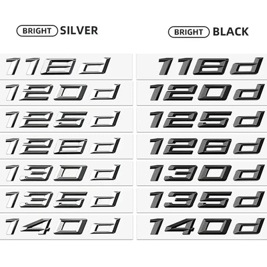 For E46 E90 E91 F30 G20 3D Trunk Sticker 116D 118D 120D 125D