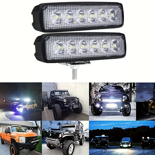 2PCS 18W Motocycle Work Bright Spotlight Offroad Automobile Truck