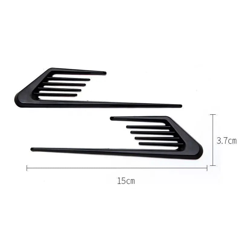 Fender Side Tail Mark Stickers Metal Simulation Shark Gills