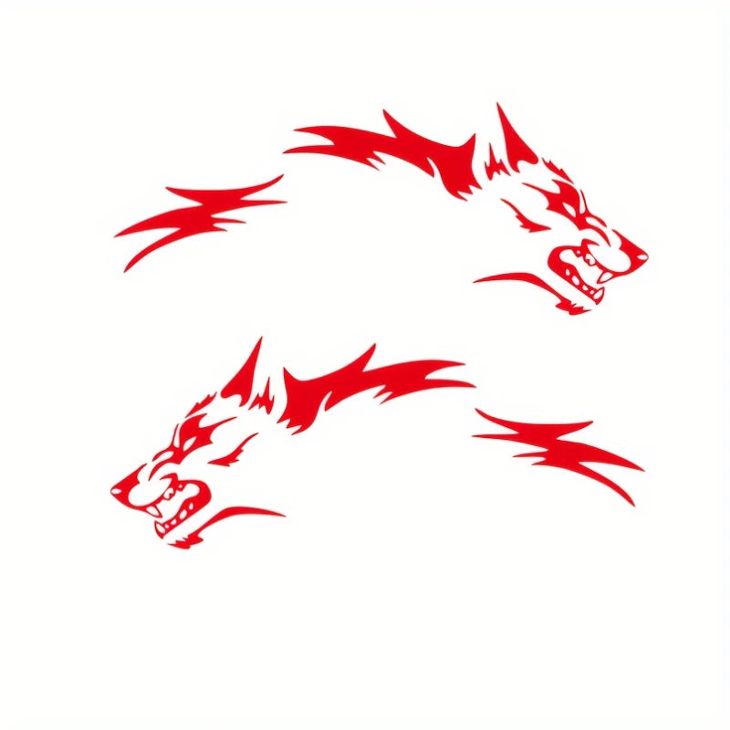2PCS Wolf Stickers Waterproof Side Body Animal self-adhesive
