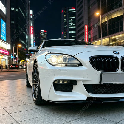 For BMW 6 Series F06 F12 Cs Gloss Black Front Bumper Lip