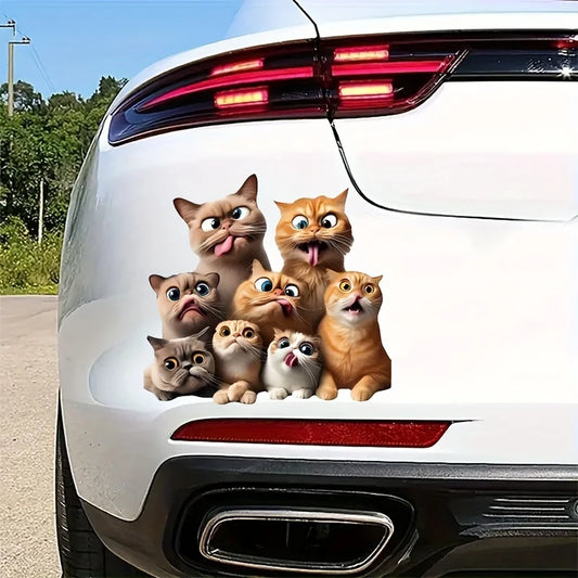 Cute Cat Pet Animal Cartoon Sticker Waterproof Automobiles