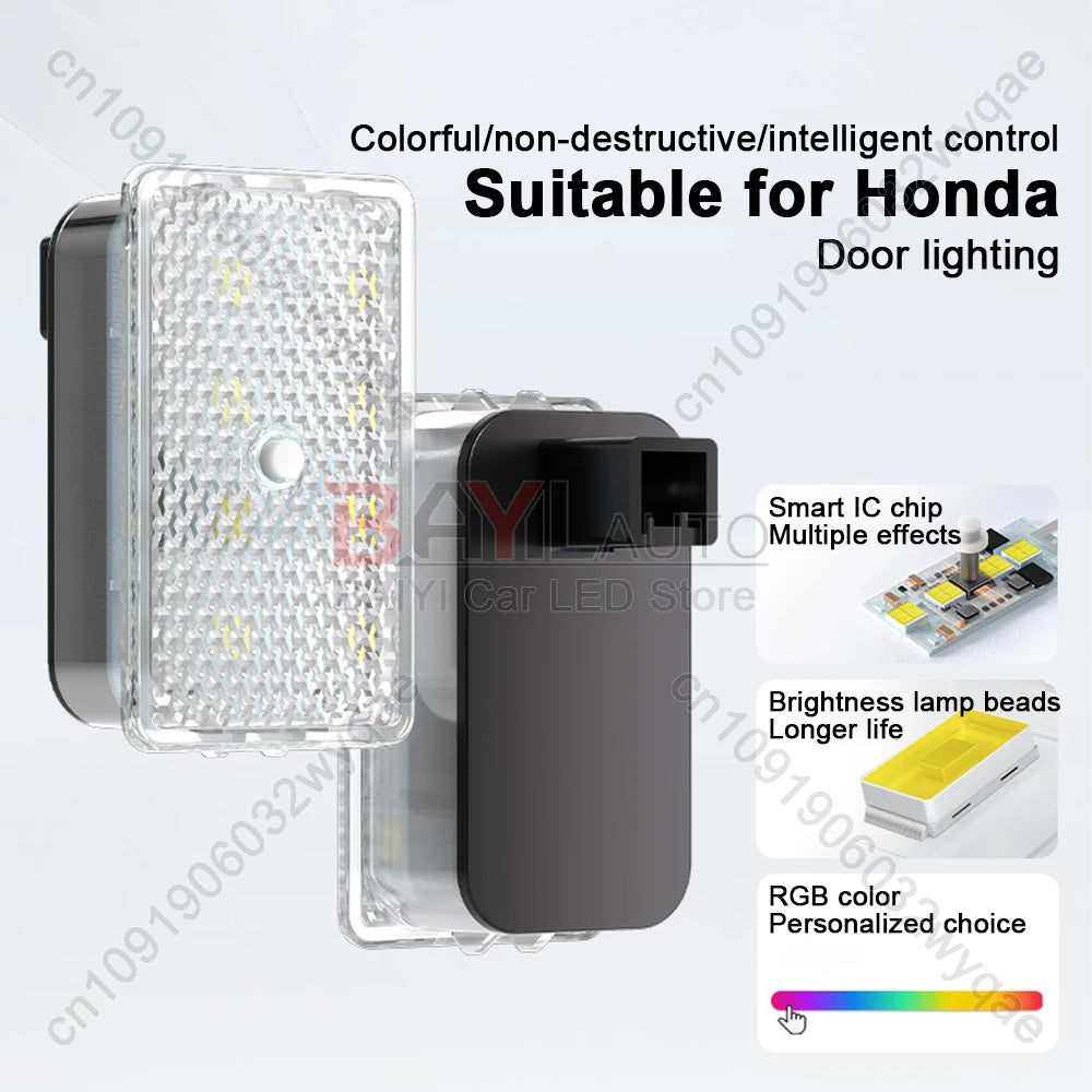 For Honda Door Welcome Light Plug Play Door Opening Lighting