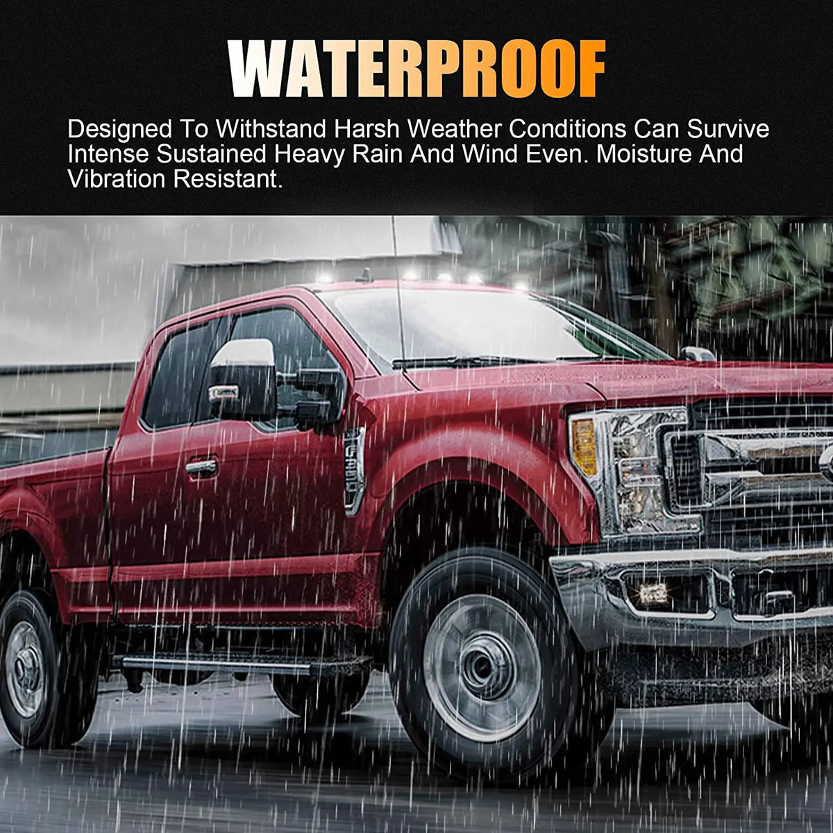For Ford F-150 F-250 F-350 1973-1997 5PCS Amber Cab Roof Marker