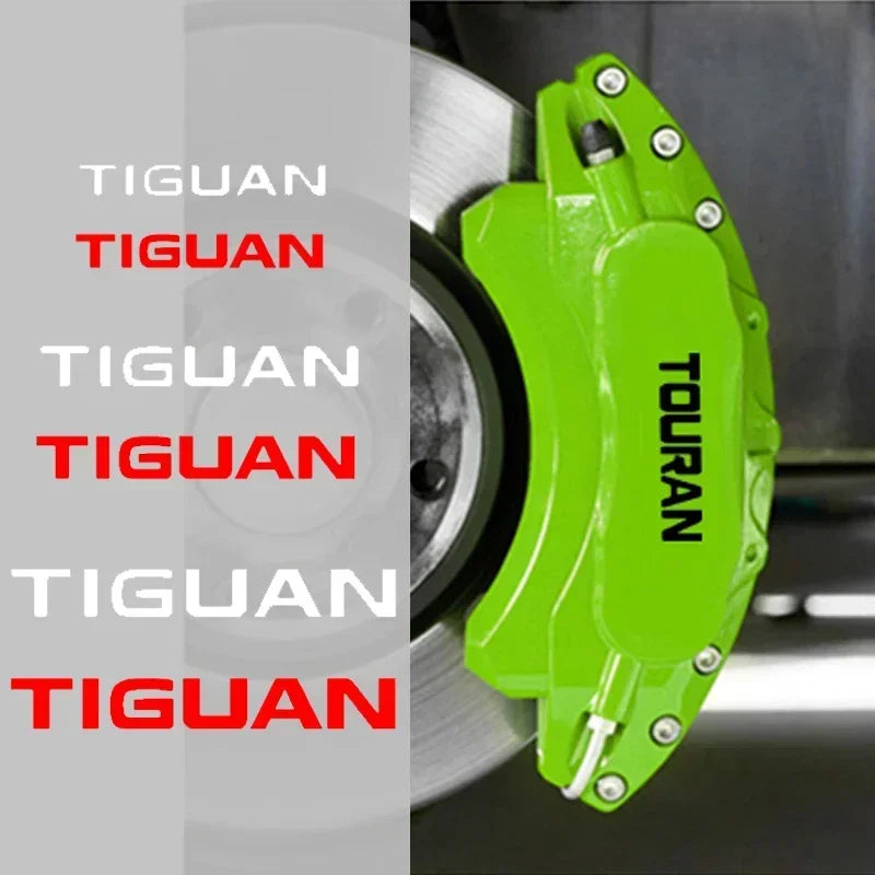 For Tiguan Logo Tire Brake Cover 6PCS Caliper Sticker Heat