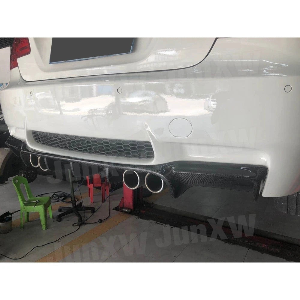 For BMW E92 M3 Coupe E93 Dry Carbon Fiber Rear Lip Diffuser