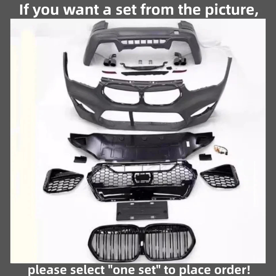 For BMW X1 F48 F49 16-19 Front Rear Bumper Tail Throat Grille