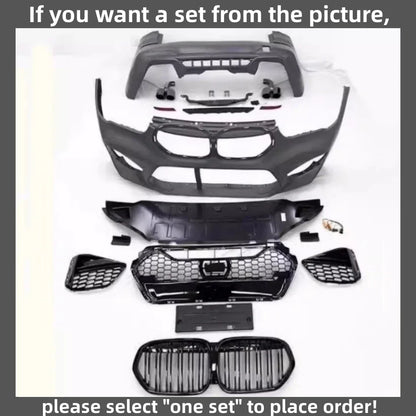 For BMW X1 F48 F49 16-19 Front Rear Bumper Tail Throat Grille