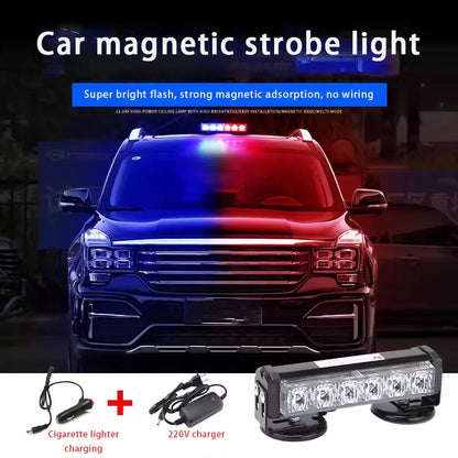 Rechargeable Warning Bursting Flash Magnet Portable Brightness