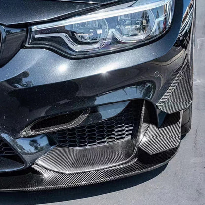 For BMW F80 M3 F82 F83 Real Carbon Fiber Front Splitter Side