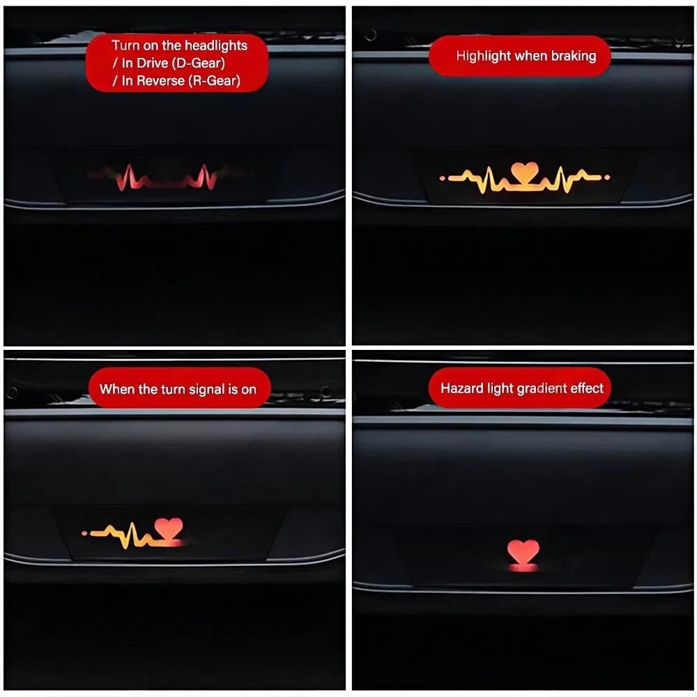 For Tesla Model Y Tail Caution Heartbeat Pilot Turn Signal Five