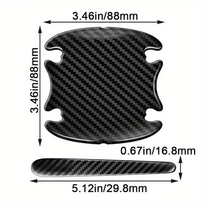 Door Handle Stick anti-collision Strip Carbon Fiber Protective