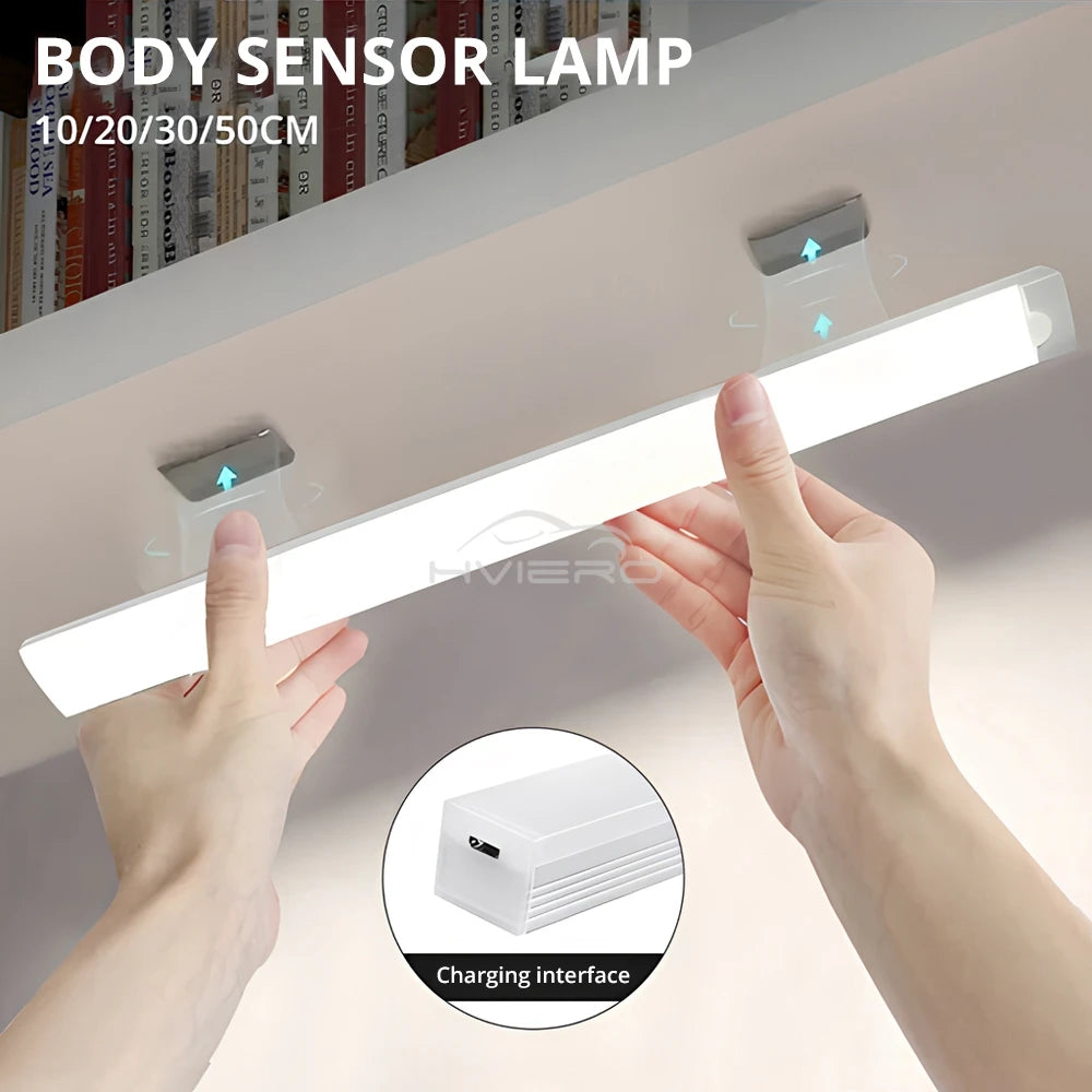 Motion Sensor Night 30CM Automatic Induction USB Rechargeable