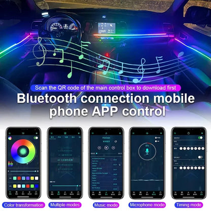 For BMW Color RGB Symphony Ambient Interior Strip Atmosphere
