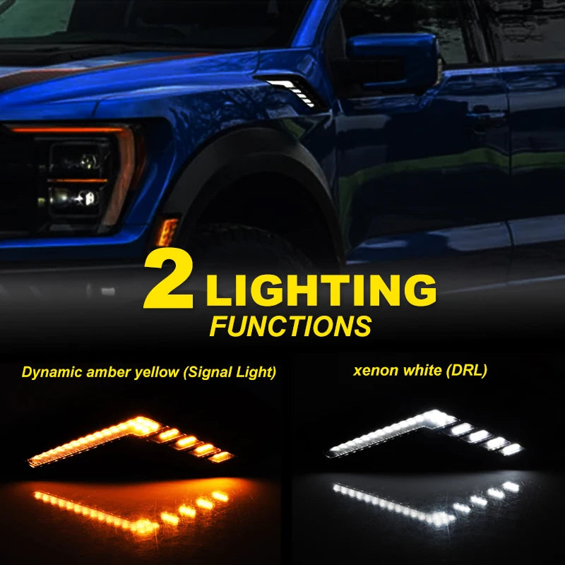 For Ford F-150 F150 Raptor Pickup Ijdm Front Fender Hood Side