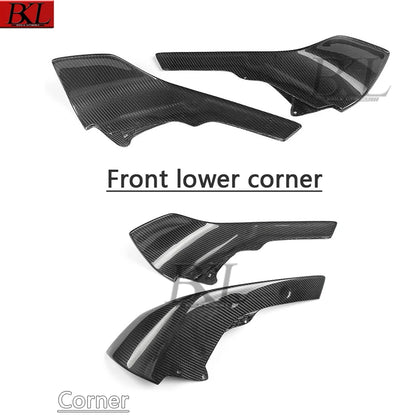 For BMW M2 F87 2014-2021 Carbon Fiber Corner Wrap Front Bumper