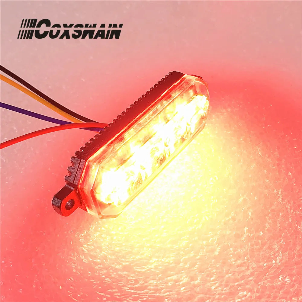 1PC Coxswain 12W Strobe Warning Surface Mount Side Marker