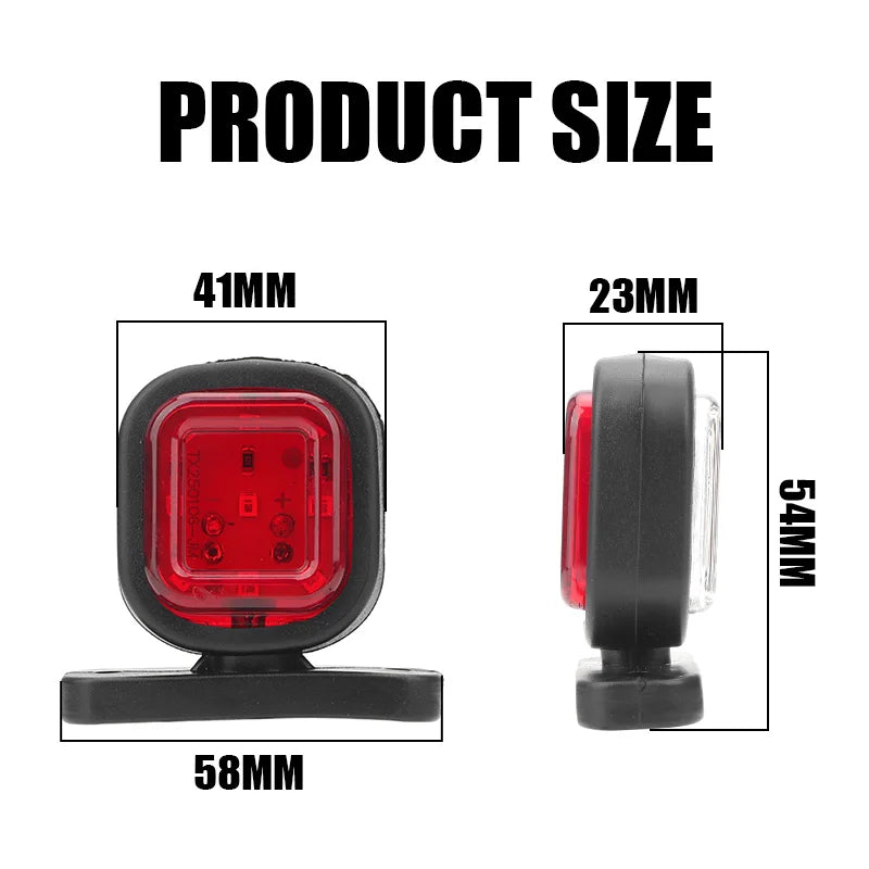 For Man Double Face Side Marker Taillight Warning Signal