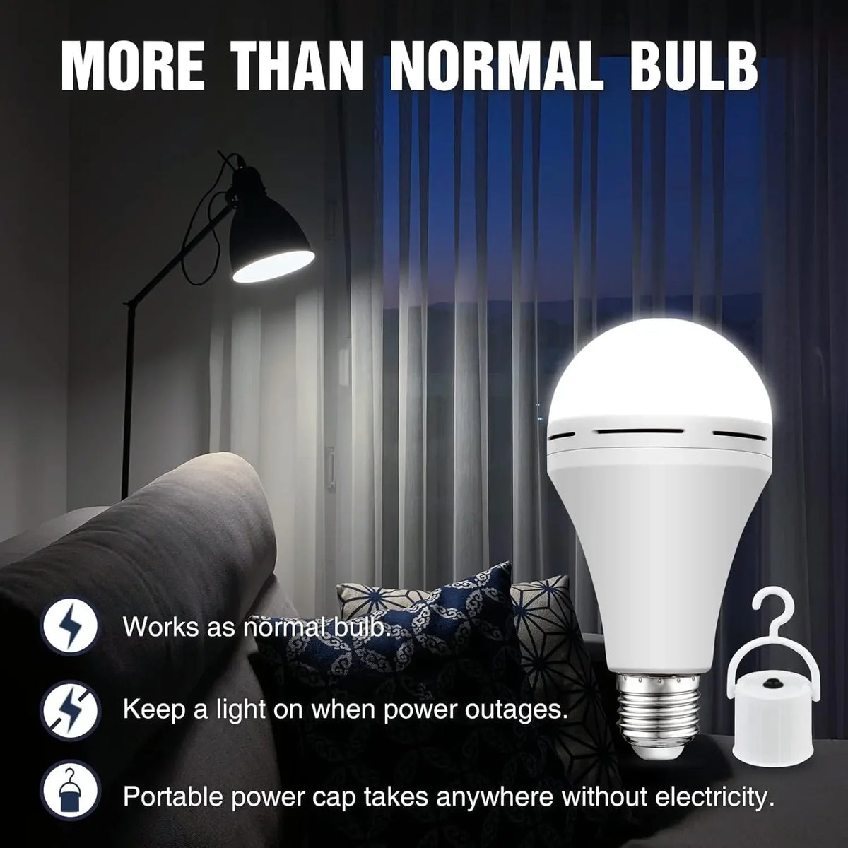 For Home Power Failure Hurricane 4pack Emergency Rechargeable