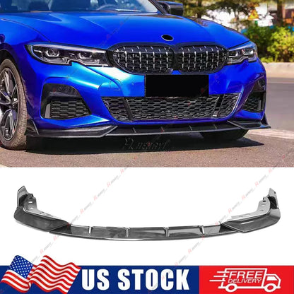 For BMW 3 Series G20 G28 3PCS Front Bumper Spoiler Lip Splitter