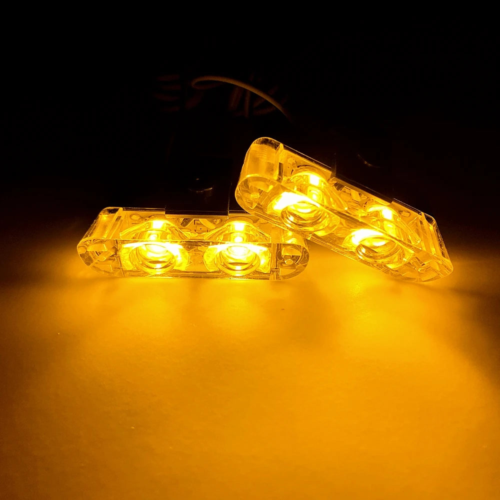 Strobe Grille Flashing Bar Emergency Beacon Amber Traffic Safety