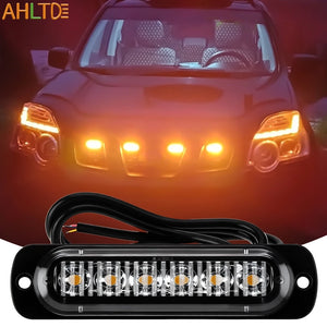 1PCS Truck Strobe Warning 6SMD Grille Flashing Side Bar