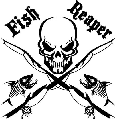Shelter Scratch Fish Harvester Skeleton Fishing Rod Sticker Fun