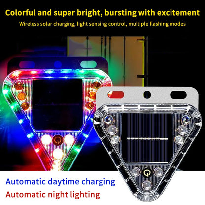 Magnetic Touch Switch Solar Warning Multicolor Wireless Strobe