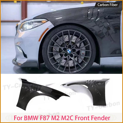 For BMW 2 Series F87 M2 Dry Carbon Fiber Front Side Fenders M2C