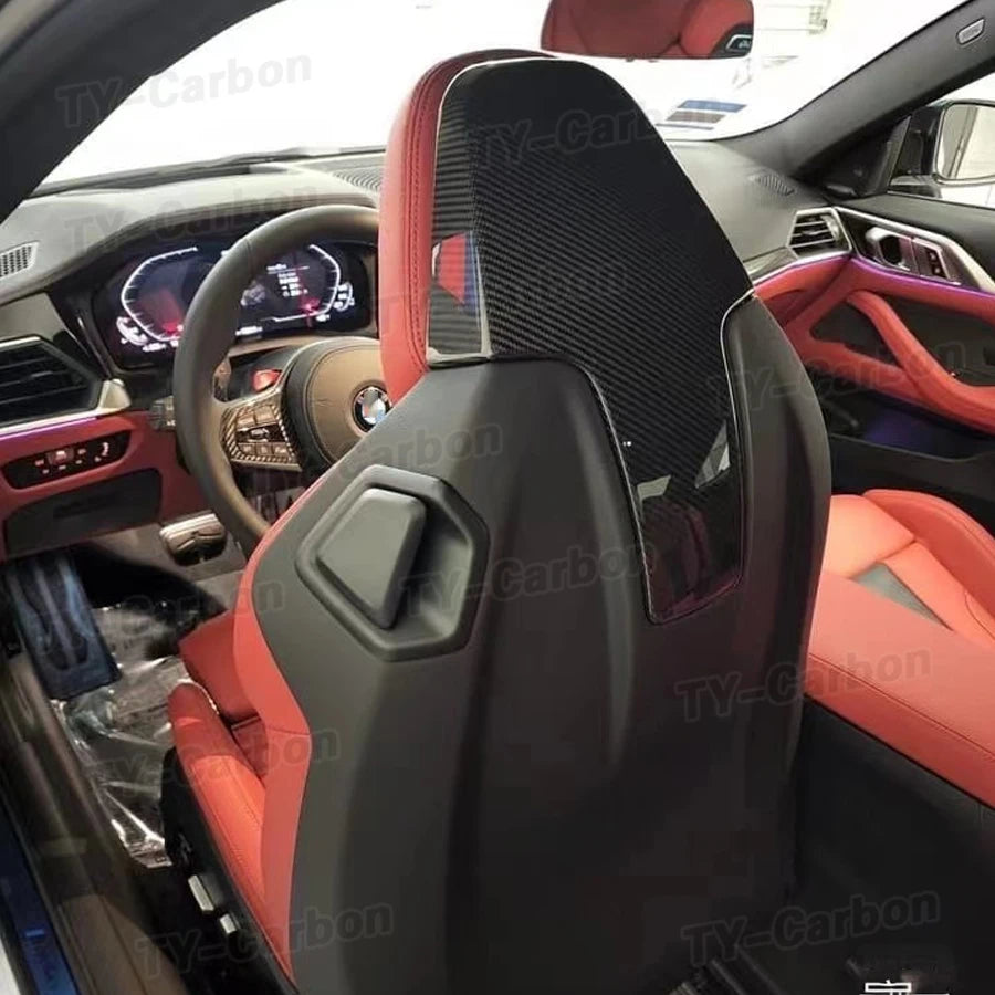 For BMW G80 M3 G82 M4 Dry Carbon Fiber Inner SEAT Back Covers