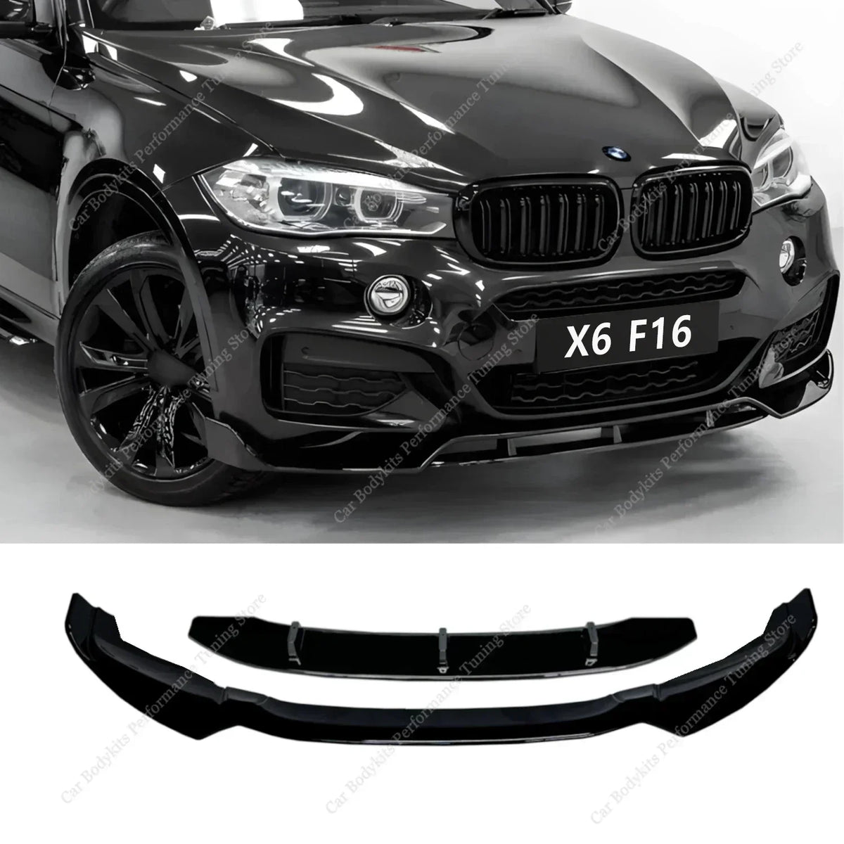 For BMW X6 F16 M Sport 4PCS Performance Gloss Front Bumper