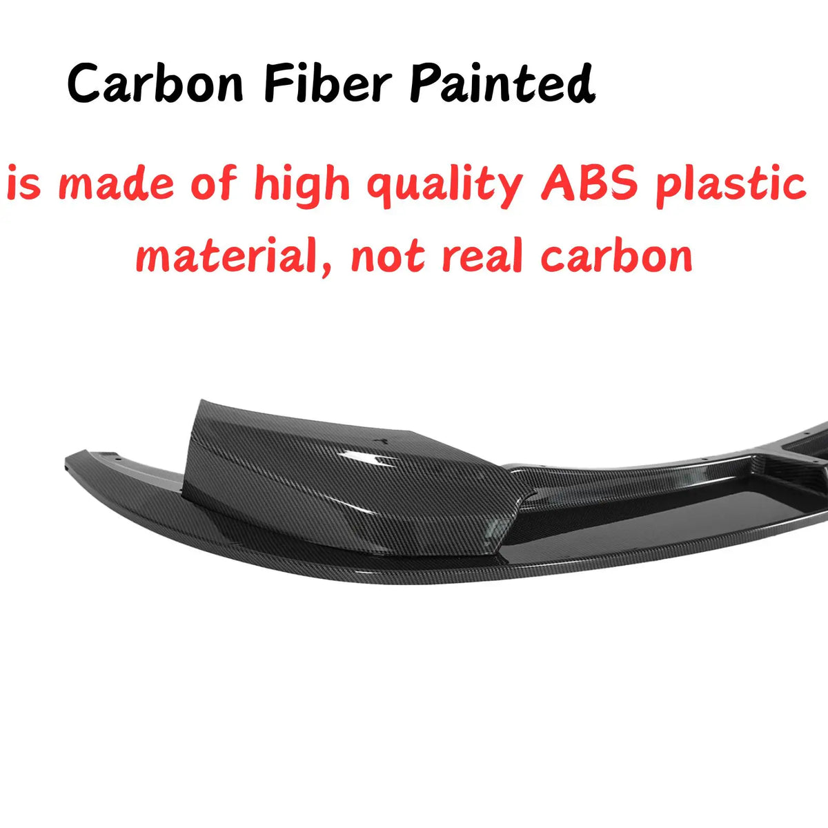 For BMW M6 F06 F12 F13 2012-2018 Front Bumper Lip Glossy Black