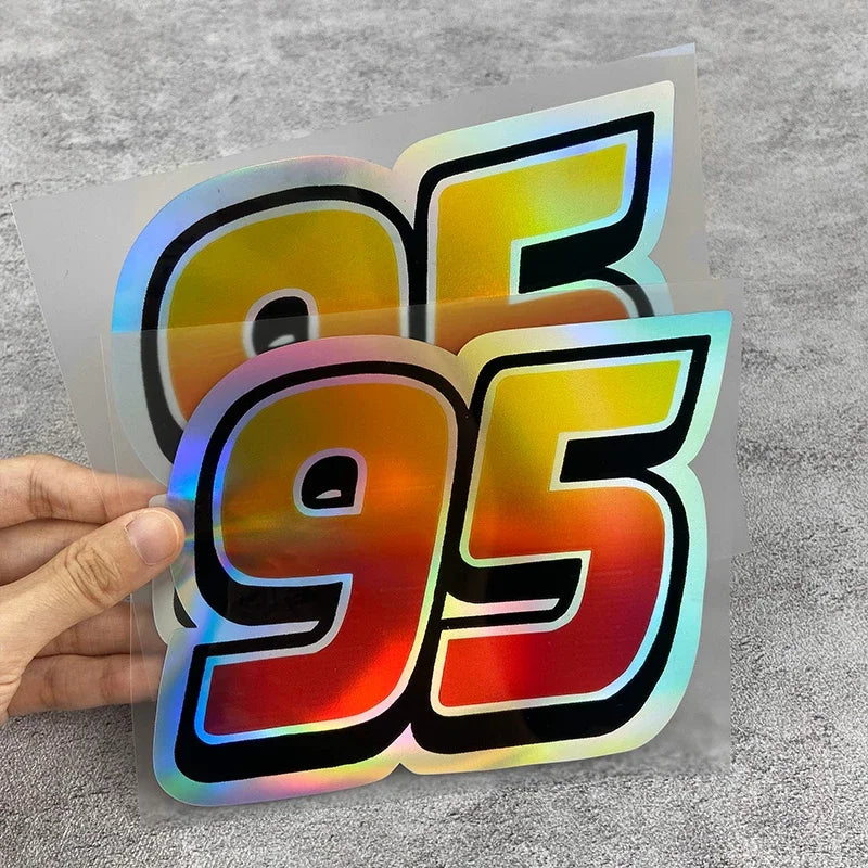 For Auto Rear Windshield Window Door 1PC Yellow Laser Number