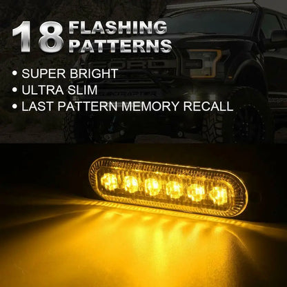 6LED Flashing Warning Strobe Trailer Trucks Vans Emergency Beacon