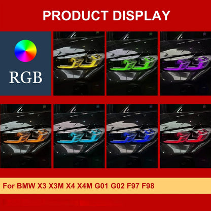 For BMW X3 X4 X3M X4M Multicolor RGB Red Agnel Eyes Drl Module