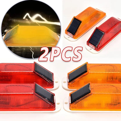 2PC Solar Strobe Warning Flash Traffic Caution Chip Control