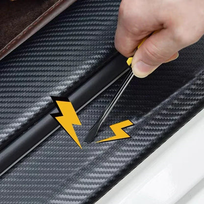 For Skoda Octavia Door Sill Carbon Fiber Sticker Threshold Side