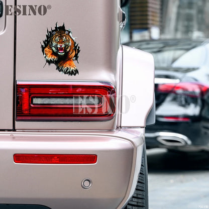 Funny Warning Wild Nature Cruel Angry Tiger Adhesive Pvc