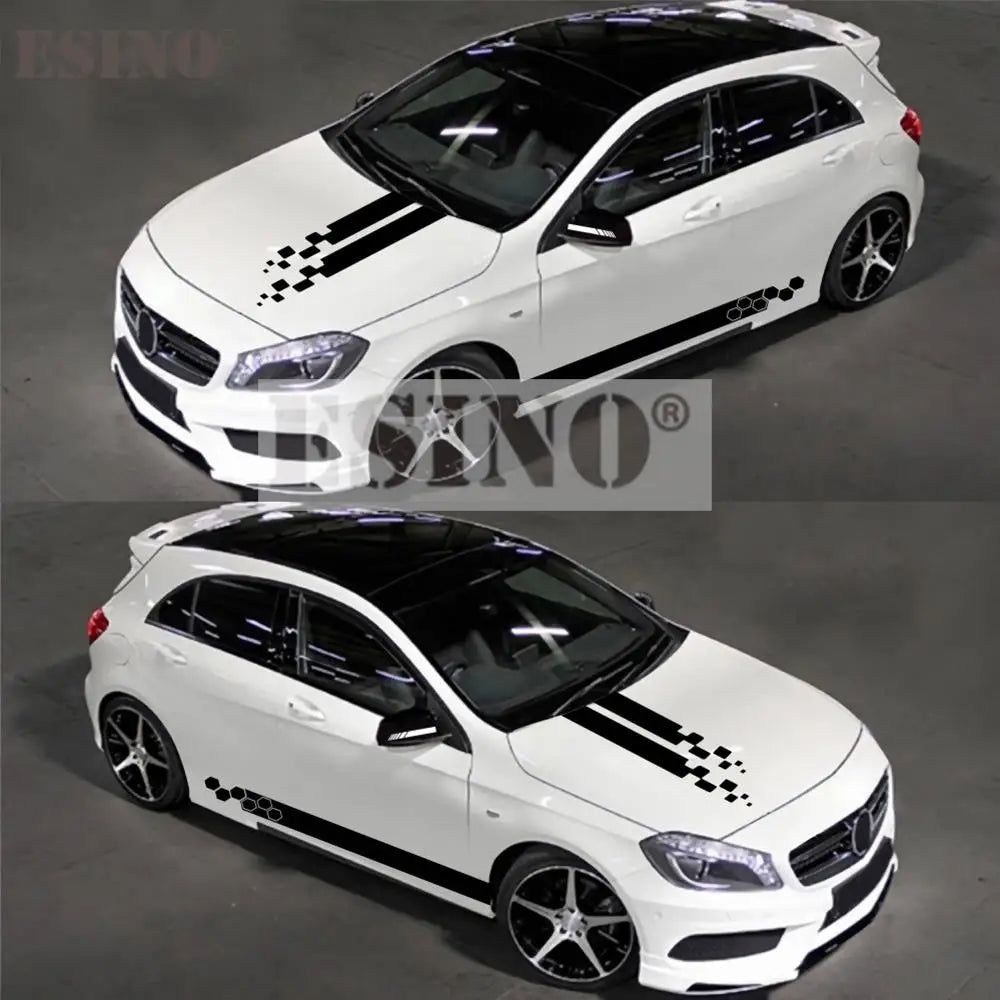 Design Stripe Hood Covers Vinyl Racing Sports Decal Head