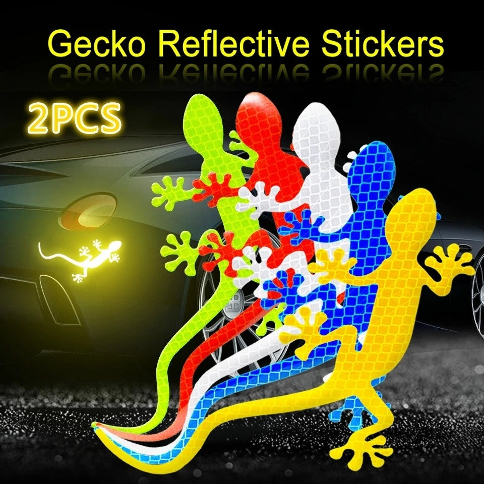Creativity Reflective Gecko Sticker Self Adhesive Decor Decal