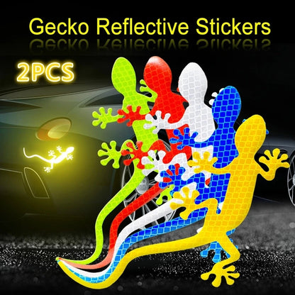 Creativity Reflective Gecko Sticker Self Adhesive Decor Decal