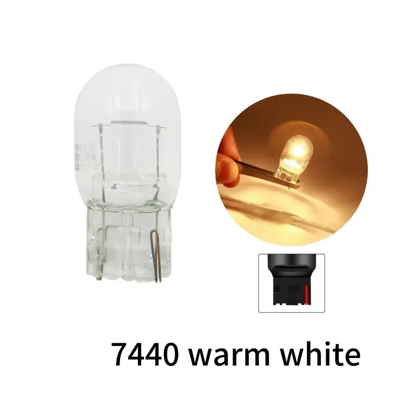 10PCS T20 7443 7440 Signal W21 5W Halogen Clear