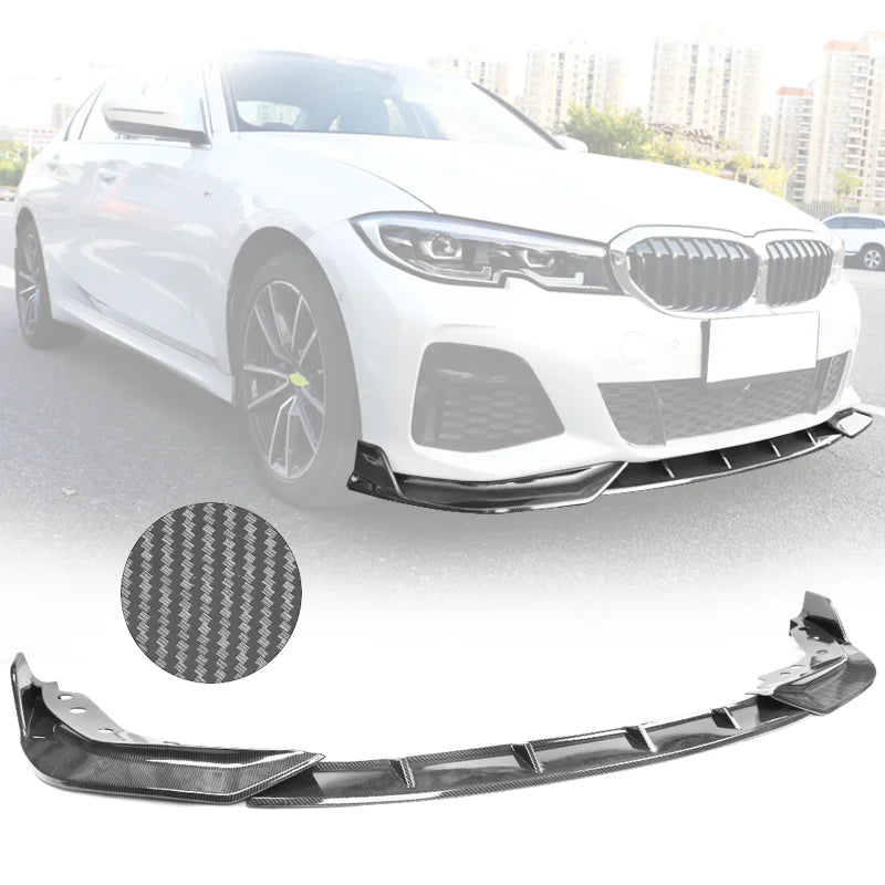 For BMW 3 Series G20 G28 3PCS Front Bumper Spoiler Lip Splitter