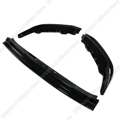 For BMW 2 Series M2 G87 3PCS ABS Gloss Black Front Bumper Lip