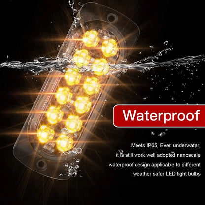 12 Emergency Grille Strobe Yellow Stroboscope Daytime Running