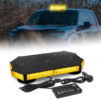 Universal Car Diamond Black Housing 56 LED Roof Strobe Warning Light Ceiling Mount Auto Parts With Remote Control