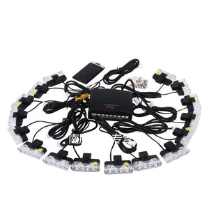 In SUV Grille Strobe Warning Flashing External Wireless Control